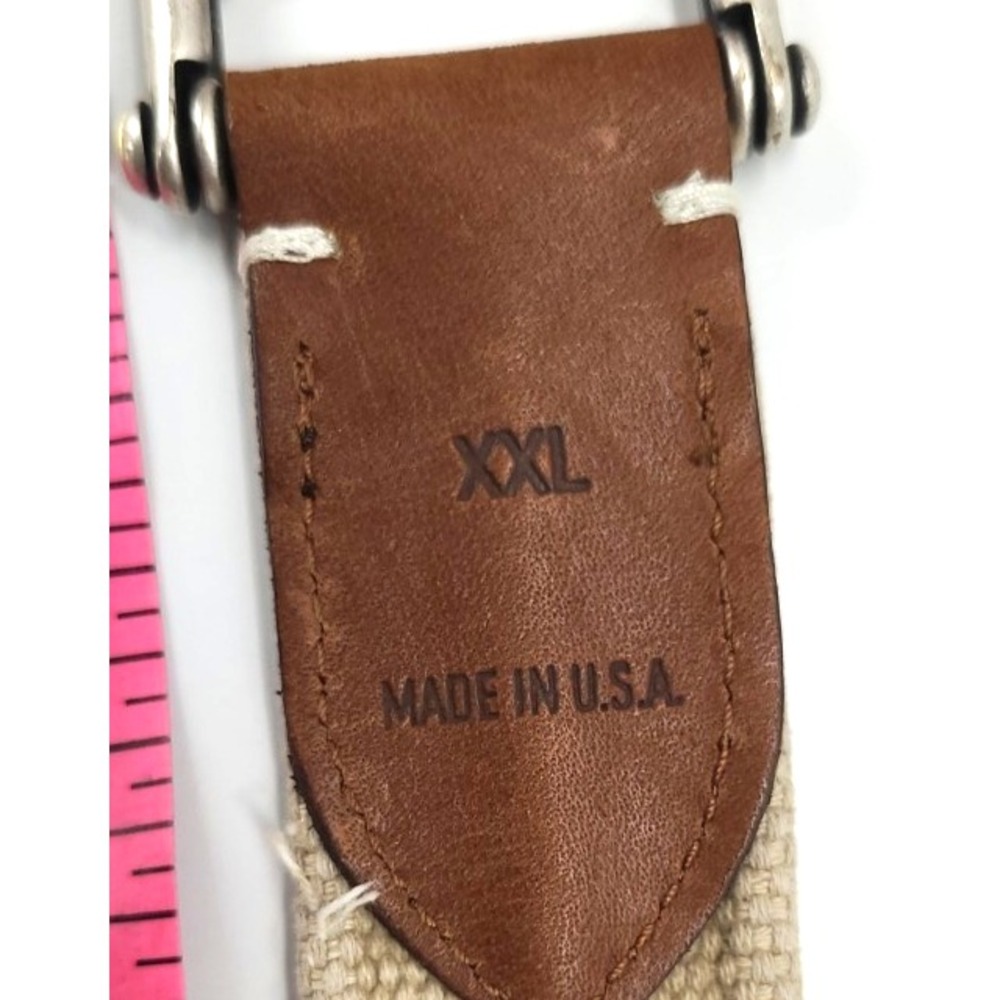 johnnie O Brentwood Washed Canvas D Ring Belt On the Go Beige Size XXL - Picture 7 of 12